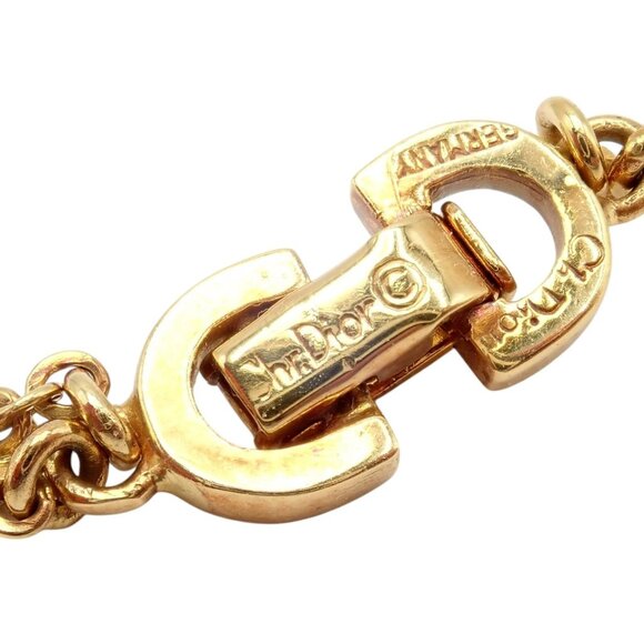 Vintage! Christian Dior Solid 18k Gold CD Three Strand 28" Long Necklace Germany - Picture 6 of 14